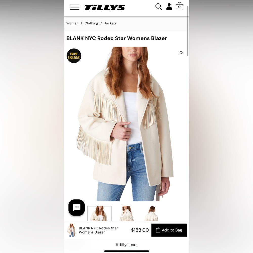 BLANK NYC Rodeo Star Womens Blazer